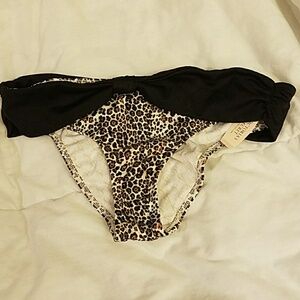 🇺🇦 NWT Swim Victoria's Secret leopard animal print bikini buttom
